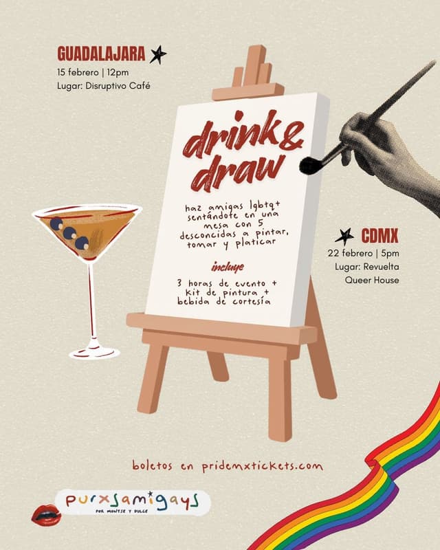 DRINK & DRAW POR PURXSAMIGAYS | GDL