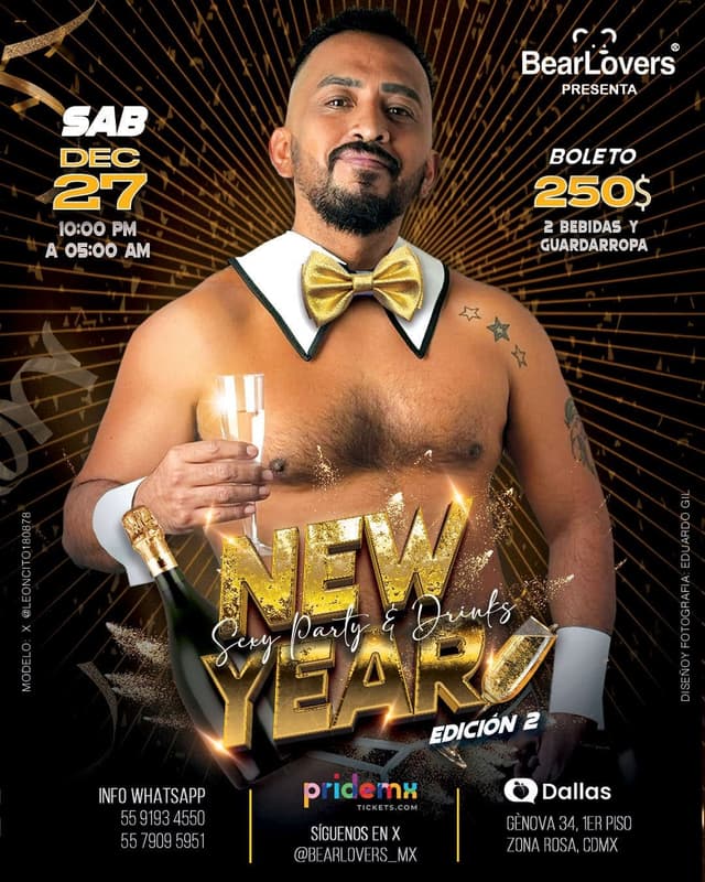 BEARLOVERS - NEW YEAR EDICIÓN 2, SEXY PARTY & DRINKS