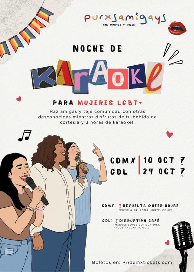 NOCHE DE KARAOKE POR PURXSAMIGAYS GDL